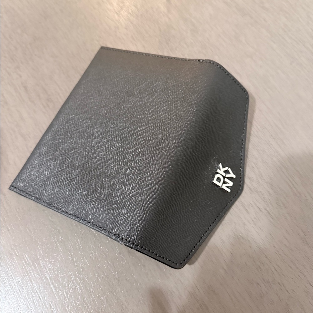 DKNY Charcoal Leather Card Holder